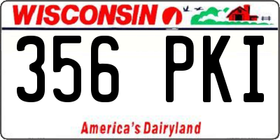 WI license plate 356PKI