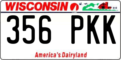 WI license plate 356PKK