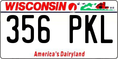 WI license plate 356PKL