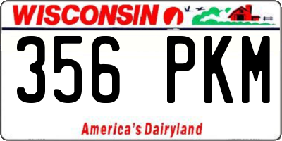 WI license plate 356PKM