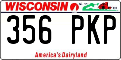 WI license plate 356PKP