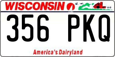 WI license plate 356PKQ