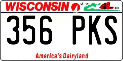 WI license plate 356PKS