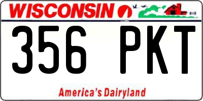 WI license plate 356PKT