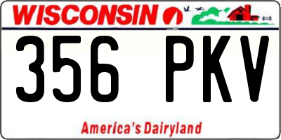 WI license plate 356PKV
