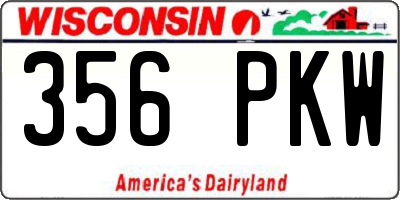 WI license plate 356PKW