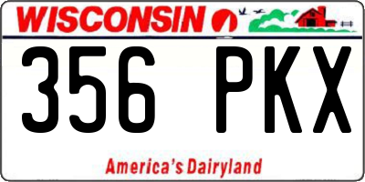 WI license plate 356PKX