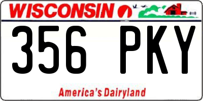 WI license plate 356PKY