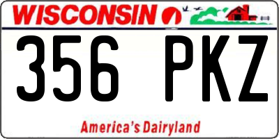 WI license plate 356PKZ