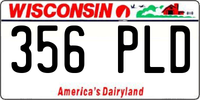 WI license plate 356PLD