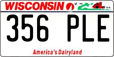 WI license plate 356PLE