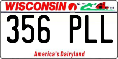 WI license plate 356PLL