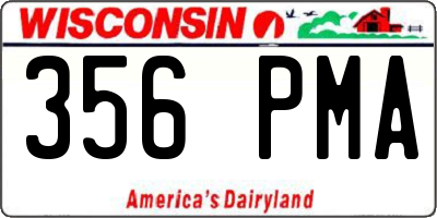WI license plate 356PMA