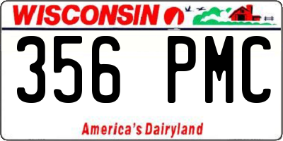 WI license plate 356PMC