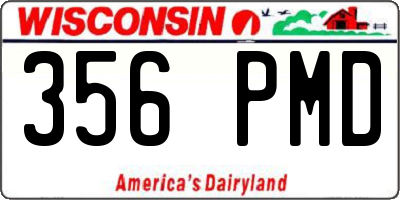 WI license plate 356PMD