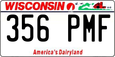 WI license plate 356PMF