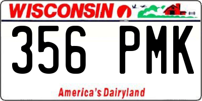 WI license plate 356PMK