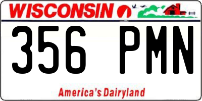 WI license plate 356PMN