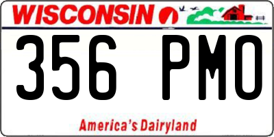 WI license plate 356PMO
