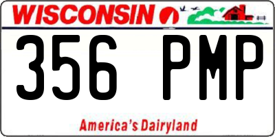 WI license plate 356PMP