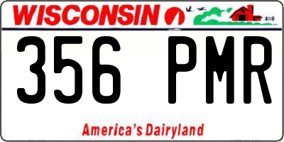 WI license plate 356PMR