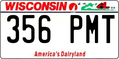 WI license plate 356PMT
