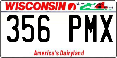 WI license plate 356PMX