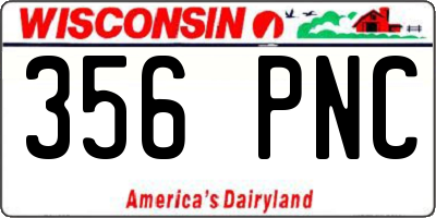 WI license plate 356PNC