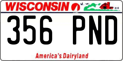 WI license plate 356PND