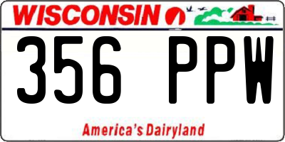 WI license plate 356PPW