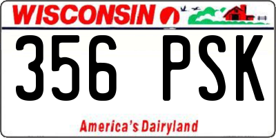WI license plate 356PSK