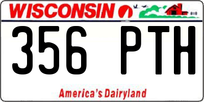 WI license plate 356PTH