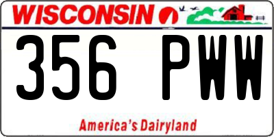 WI license plate 356PWW