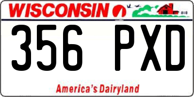 WI license plate 356PXD