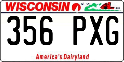 WI license plate 356PXG