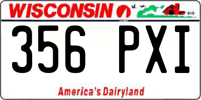 WI license plate 356PXI