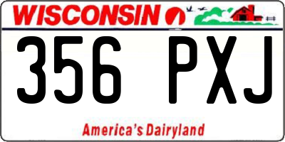 WI license plate 356PXJ