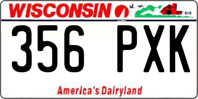 WI license plate 356PXK