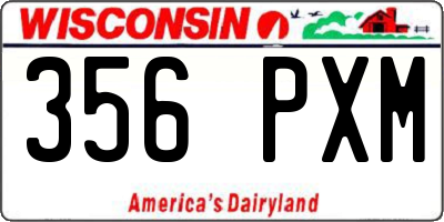 WI license plate 356PXM