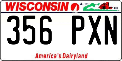 WI license plate 356PXN