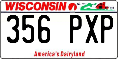 WI license plate 356PXP