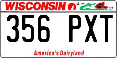WI license plate 356PXT