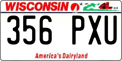 WI license plate 356PXU