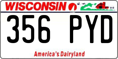 WI license plate 356PYD