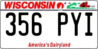 WI license plate 356PYI
