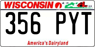 WI license plate 356PYT