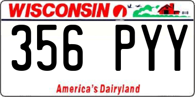 WI license plate 356PYY