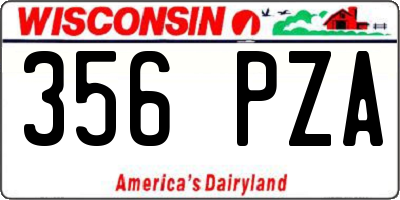 WI license plate 356PZA
