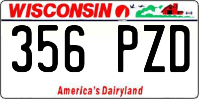 WI license plate 356PZD