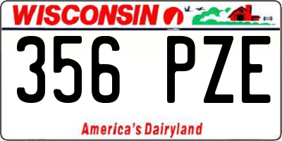 WI license plate 356PZE